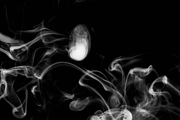 Clouds White Smoke Black Background Movement Smoke Black Background Clouds — Stock Photo, Image