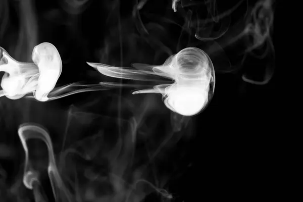 Clouds White Smoke Black Background Movement Smoke Black Background Clouds — Stock Photo, Image