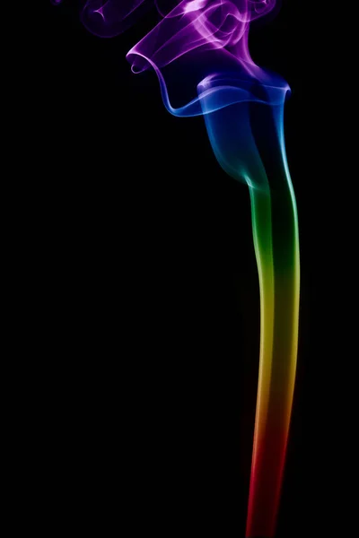 Textura de fumaça fundo preto recursos gráficos com cores lésbicas gays bandeira — Fotografia de Stock