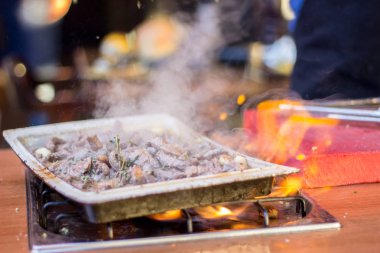 Şef hazırlanmış lezzetli gıdalar