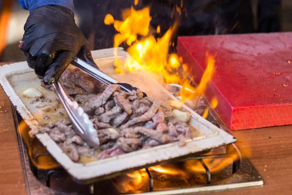 Şef hazırlanmış lezzetli gıdalar