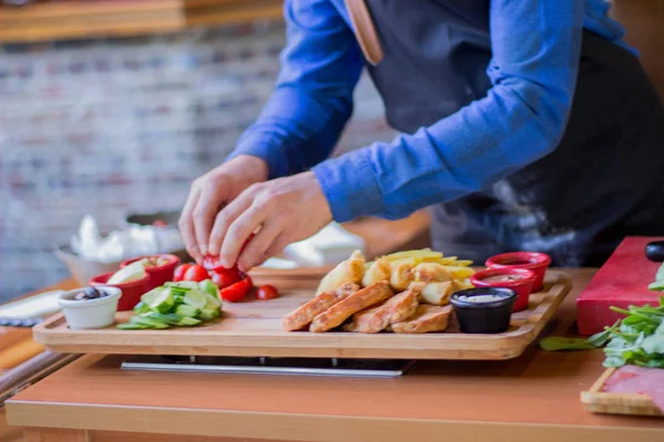 Şef hazırlanmış lezzetli gıdalar