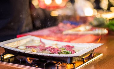 Şef hazırlanmış lezzetli gıdalar