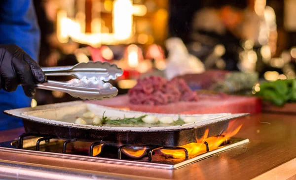 Şef hazırlanmış lezzetli gıdalar