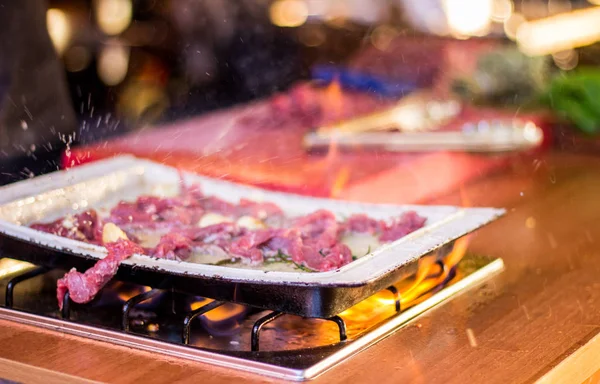 Şef hazırlanmış lezzetli gıdalar