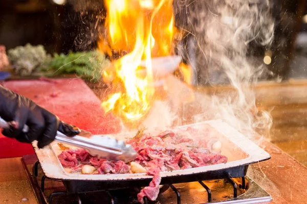 Şef hazırlanmış lezzetli gıdalar