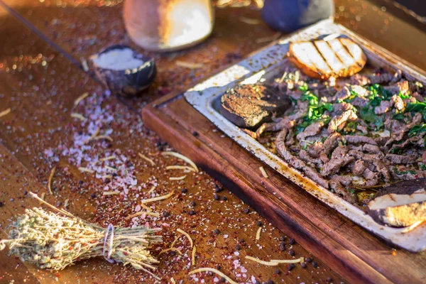 Şef hazırlanmış lezzetli gıdalar