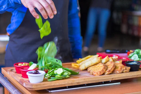 Şef hazırlanmış lezzetli gıdalar