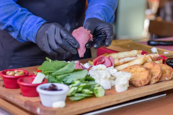 Şef hazırlanmış lezzetli gıdalar