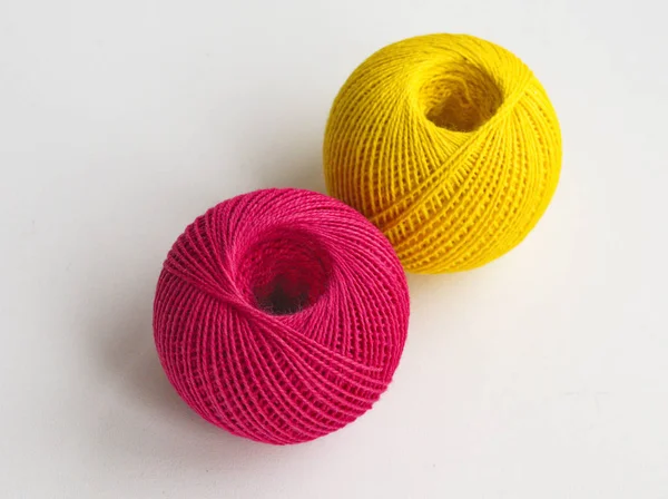 Yarn Thread Hooks Accessories Material Crochet Home Needlework — Stock Photo, Image