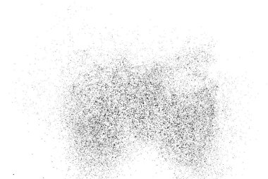 Beyaz arka plan üzerinde izole siyah grenli doku. Sıkıntı kaplaması dokulu. Grunge tasarım öğeleri. Vektör çizim, eps 10.