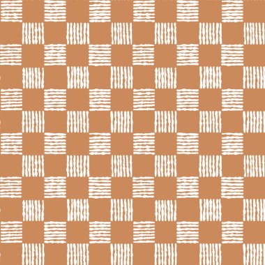 Satranç hücrelerinin basit seamless modeli. El çizimi. Vektör çizim, eps 10.