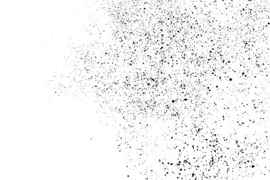 Beyaz arka plan üzerinde izole siyah grenli doku. Sıkıntı kaplaması dokulu. Grunge tasarım öğeleri. Vektör çizim, eps 10.