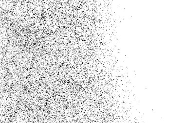 Beyaz arka plan üzerinde izole siyah grenli doku. Sıkıntı kaplaması dokulu. Grunge tasarım öğeleri. Vektör çizim, eps 10.