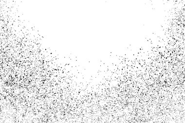 Beyaz arka plan üzerinde izole siyah grenli doku. Sıkıntı kaplaması dokulu. Grunge tasarım öğeleri. Vektör çizim, eps 10.