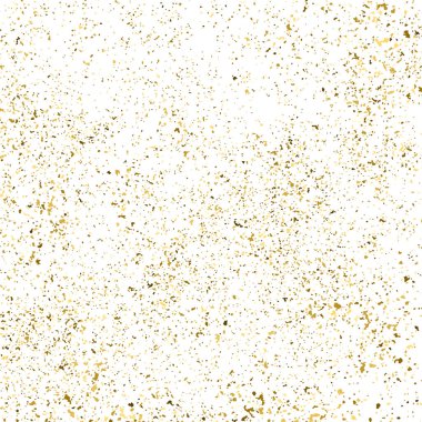 Altın parıltı beyaz kare izole doku. Amber parçacıklar renk. Kutlama arka plan. Patlama konfeti. Vektör çizim, eps 10.