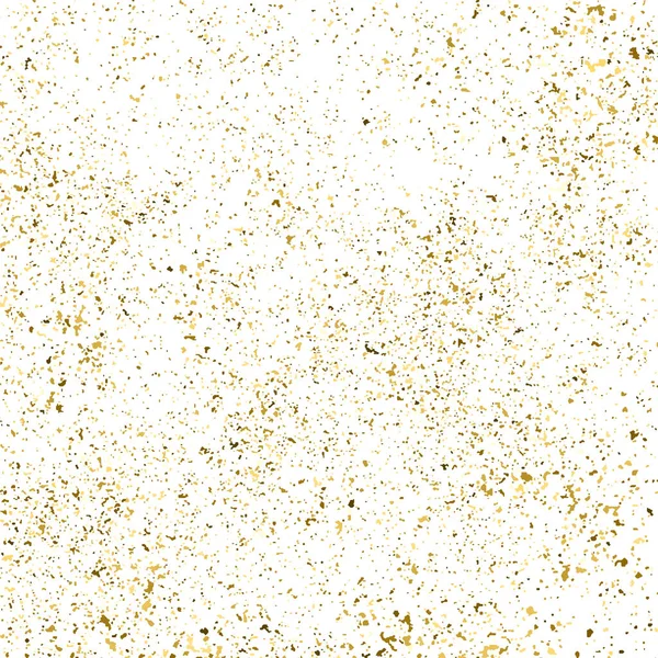 Gold Glitzertextur Isoliert Auf Weißem Quadrat Bernstein Teilchen Farbe Feierlicher — Stockvektor
