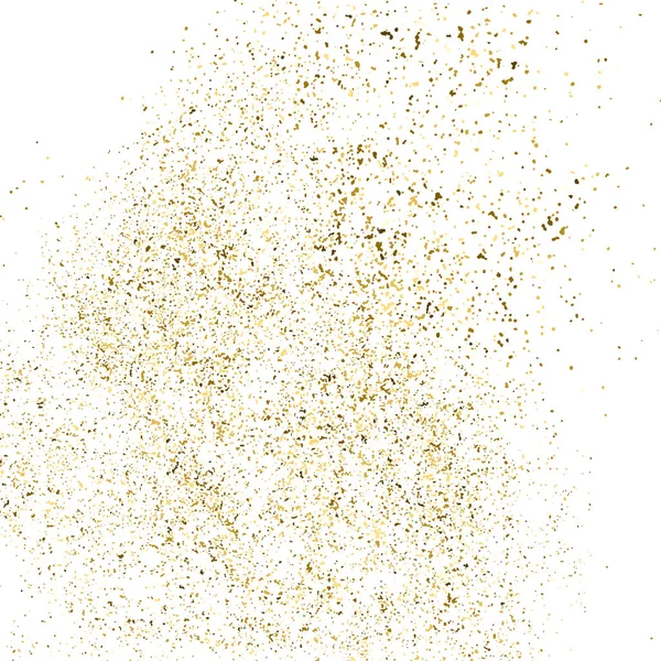 Altın parıltı beyaz kare izole doku. Amber parçacıklar renk. Kutlama arka plan. Patlama konfeti. Vektör çizim, eps 10.