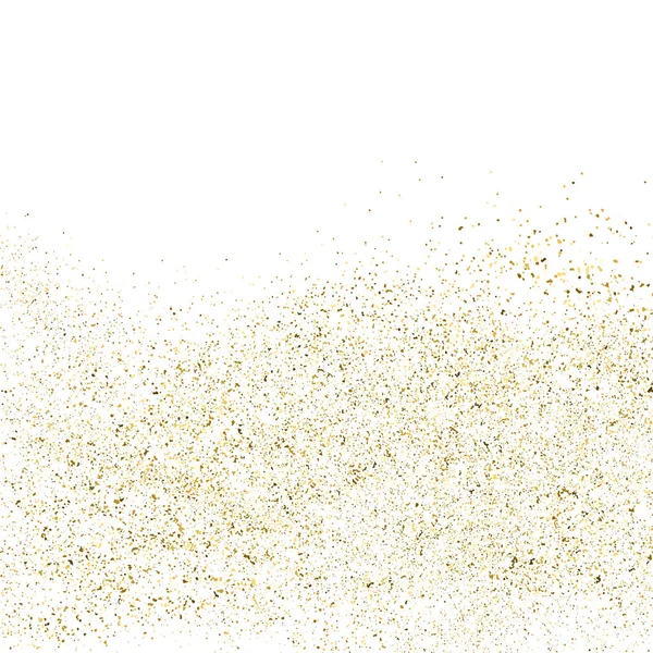 Altın parıltı beyaz kare izole doku. Amber parçacıklar renk. Kutlama arka plan. Patlama konfeti. Vektör çizim, eps 10.