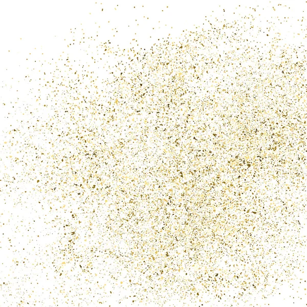 Altın parıltı beyaz kare izole doku. Amber parçacıklar renk. Kutlama arka plan. Patlama konfeti. Vektör çizim, eps 10.