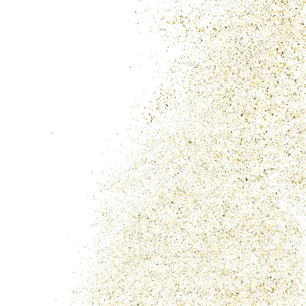 Altın parıltı beyaz kare izole doku. Amber parçacıklar renk. Kutlama arka plan. Patlama konfeti. Vektör çizim, eps 10.