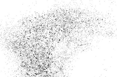 Beyaz arka plan üzerinde izole siyah grenli doku. Sıkıntı kaplaması dokulu. Grunge tasarım öğeleri. Vektör çizim, eps 10.