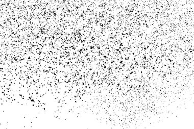 Beyaz arka plan üzerinde izole siyah grenli doku. Sıkıntı kaplaması dokulu. Grunge tasarım öğeleri. Vektör çizim, eps 10.