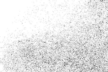 Beyaz arka plan üzerinde izole siyah grenli doku. Sıkıntı kaplaması dokulu. Grunge tasarım öğeleri. Vektör çizim, eps 10.