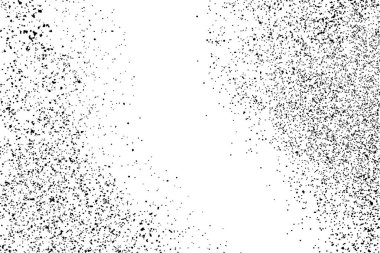 Beyaz arka plan üzerinde izole siyah grenli doku. Sıkıntı kaplaması dokulu. Grunge tasarım öğeleri. Vektör çizim, eps 10.