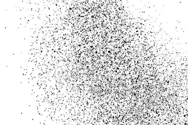 Beyaz arka plan üzerinde izole siyah grenli doku. Sıkıntı kaplaması dokulu. Grunge tasarım öğeleri. Vektör çizim, eps 10.