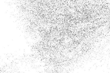 Beyaz arka plan üzerinde izole siyah grenli doku. Sıkıntı kaplaması dokulu. Grunge tasarım öğeleri. Vektör çizim, eps 10.