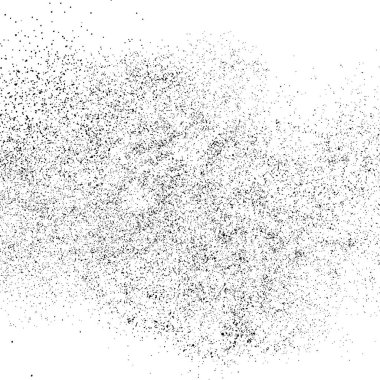 Beyaz arka plan üzerinde izole siyah grenli doku. Parçacıklar kaplaması dokulu. Grunge tasarım öğeleri. Vektör çizim, eps 10.