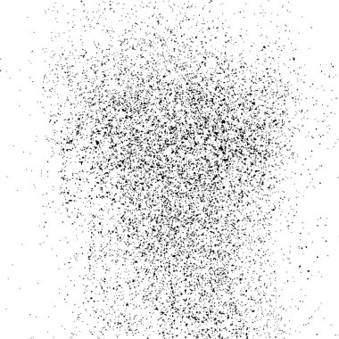 Beyaz arka plan üzerinde izole siyah grenli doku. Parçacıklar kaplaması dokulu. Grunge tasarım öğeleri. Vektör çizim, eps 10.