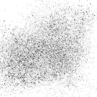 Beyaz arka plan üzerinde izole siyah grenli doku. Parçacıklar kaplaması dokulu. Grunge tasarım öğeleri. Vektör çizim, eps 10.