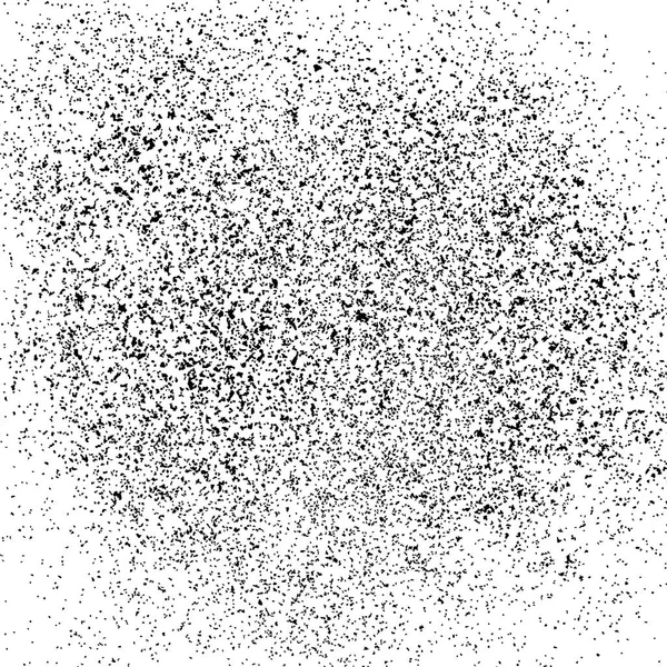 Texture Granuleuse Noire Isolée Sur Fond Blanc Particules Superposées Texturées — Image vectorielle