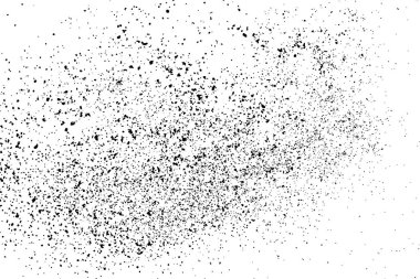 Beyaz arka plan üzerinde izole siyah grenli doku. Sıkıntı kaplaması dokulu. Grunge tasarım öğeleri. Vektör çizim, eps 10.