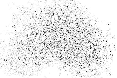 Beyaz arka plan üzerinde izole siyah grenli doku. Sıkıntı kaplaması dokulu. Grunge tasarım öğeleri. Vektör çizim, eps 10.