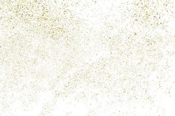 Textura Brillo Dorado Aislada Blanco Partículas Ámbar Color Fondo Celebración — Archivo Imágenes Vectoriales