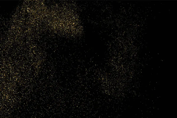 Zlato Třpytí Textury Izolované Černém Pozadí Oranžová Barva Částice Slavnostní — Stockový vektor