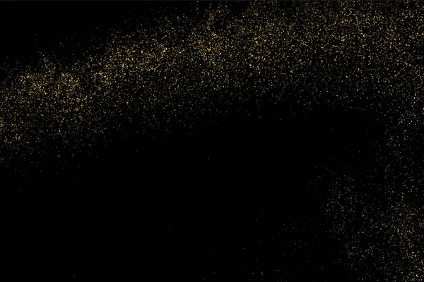 Textura Brilho Dourado Isolado Preto Cor Das Partículas Âmbar Contexto —  Vetores de Stock