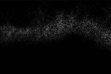 Tahıl soyut doku siyah arka plan üzerine izole. Gürültü tasarım öğesi. Sıkıntı kaplaması dokulu. Vektör çizim, eps 10.