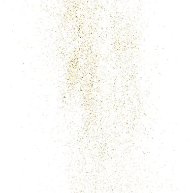 Altın parıltı beyaz kare izole doku. Amber parçacıklar renk. Kutlama arka plan. Patlama konfeti. Vektör çizim, eps 10.