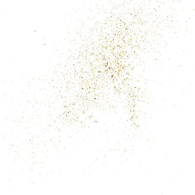Altın parıltı beyaz kare izole doku. Amber parçacıklar renk. Kutlama arka plan. Patlama konfeti. Vektör çizim, eps 10.