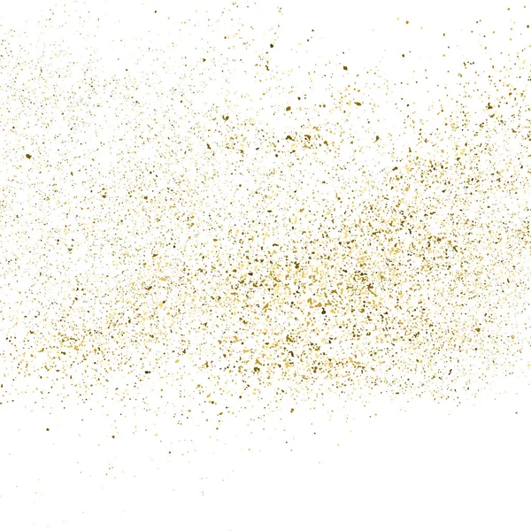 Textura Brilho Dourado Isolado Quadrado Branco Cor Das Partículas Âmbar — Vetor de Stock