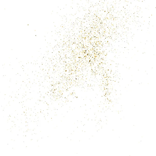 Altın parıltı beyaz kare izole doku. Amber parçacıklar renk. Kutlama arka plan. Patlama konfeti. Vektör çizim, eps 10.