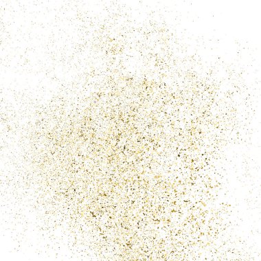Altın parıltı beyaz kare izole doku. Amber parçacıklar renk. Kutlama arka plan. Patlama konfeti. Vektör çizim, eps 10.