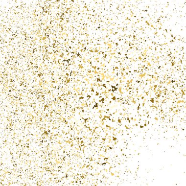 Altın parıltı beyaz kare izole doku. Amber parçacıklar renk. Kutlama arka plan. Patlama konfeti. Vektör çizim, eps 10.