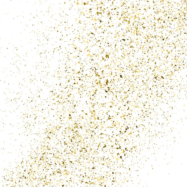 Altın parıltı beyaz kare izole doku. Amber parçacıklar renk. Kutlama arka plan. Patlama konfeti. Vektör çizim, eps 10.