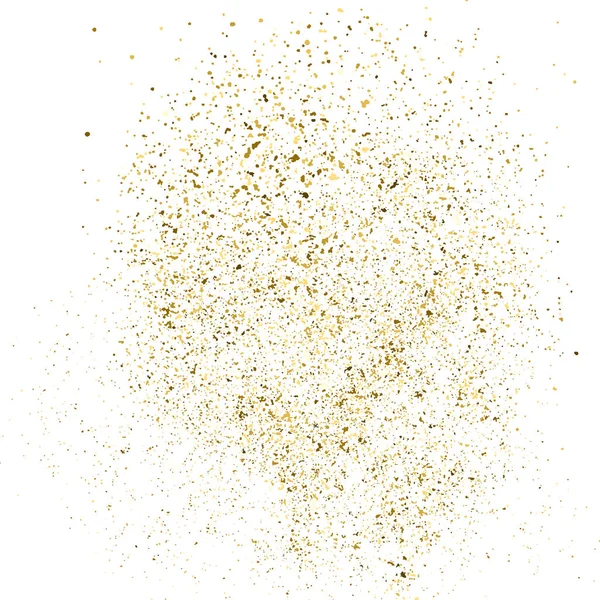 Altın parıltı beyaz kare izole doku. Amber parçacıklar renk. Kutlama arka plan. Patlama konfeti. Vektör çizim, eps 10.