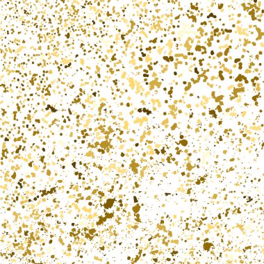Altın parıltı beyaz kare izole doku. Amber parçacıklar renk. Kutlama arka plan. Patlama konfeti. Vektör çizim, eps 10.